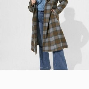 OUTLANDER TORRID Plaid Long Coat PART WOOL VERY WARM.